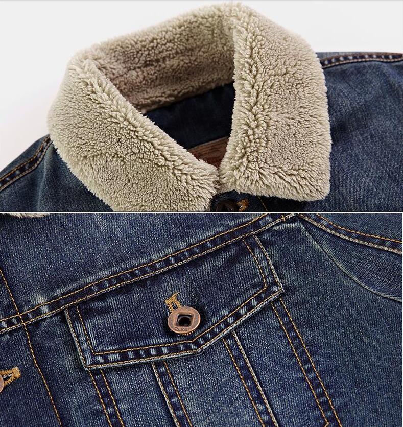 Men's Winter Denim Jacket Trendy Warm Wool Liner Coat Male Thicker Outwear Jean Jackets Men Cowboy Casual Outfits Plus Size 4XL - Image 8
